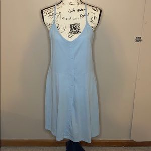 Size Large Vero Moda Button Front Blue Sun Dress